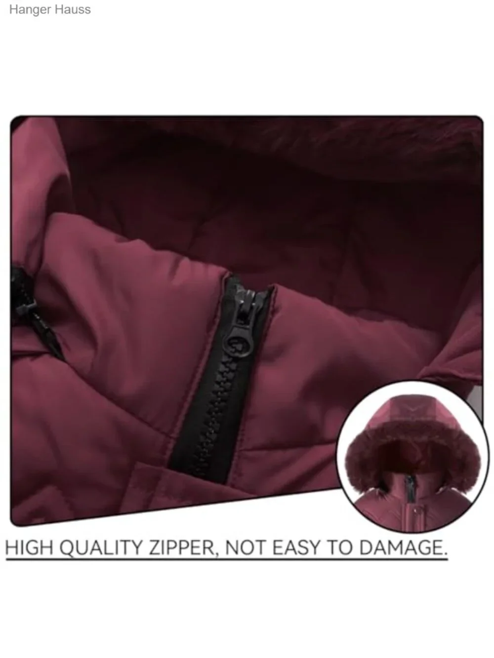 Girls Quilted Puffer Jacket Hooded Fleece Lined Winter Parka Water Resistant